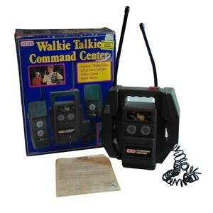 Vintage 1989 Walkie Talkie Command Center NASTA Works w/Original Box